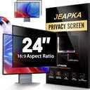 Hidden Design Magnetic Computer Privacy Screen 24 inch, Removable Privacy Screen Filter for Frameless Monitor 16:9 Widescreen, Anti Blue Light Shield, Anti-Glare Protector