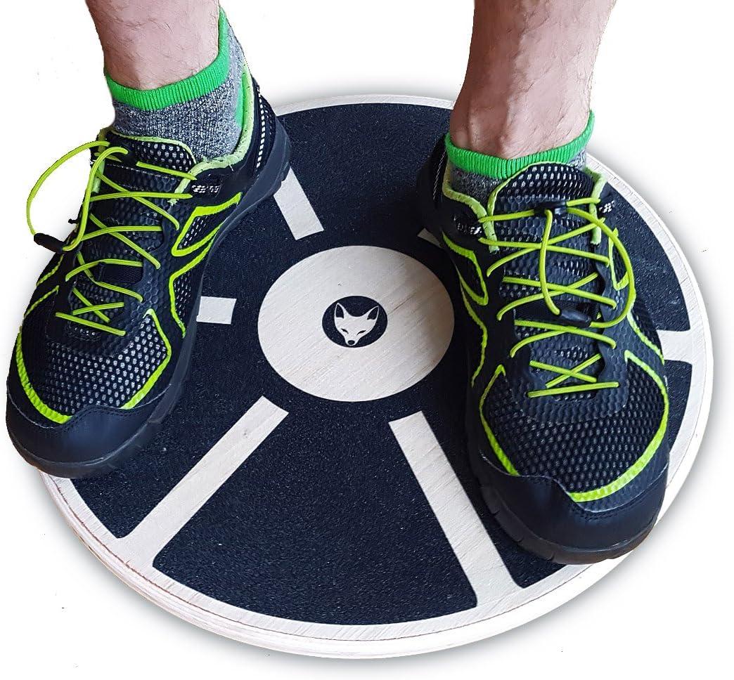Fitaboo Wood Wobble Board (16")  Includes CARRY BAG for protection  Balance Trainer  Wood  Rounded Smooth Edges  Balance Board Stability Trainer
