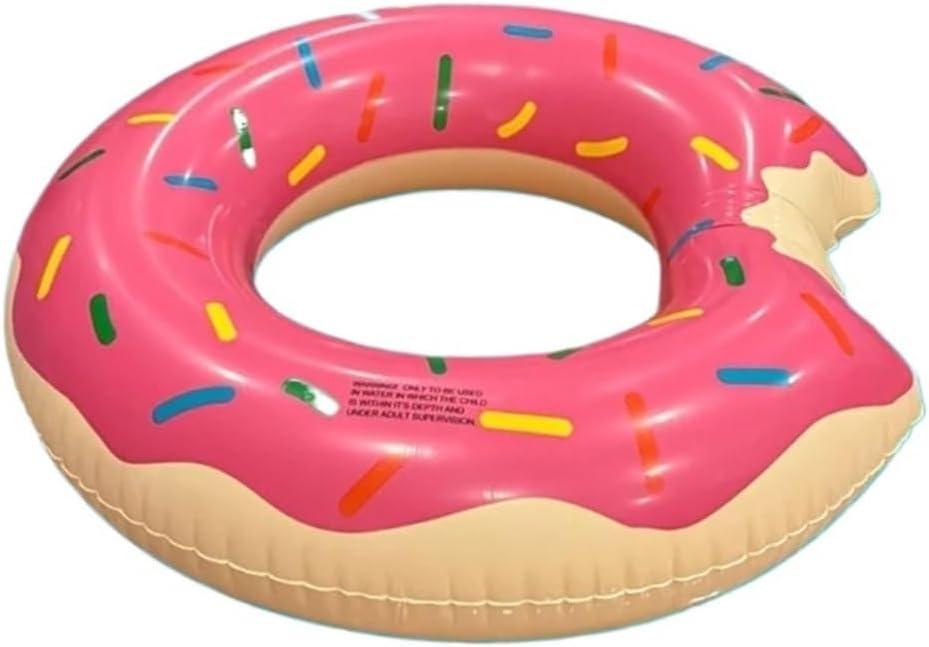Inflatable Pool Floats 1pc Inflatable Donut Swimming Ring PVC Pool Float Swim Circle Pool Party Fun Water Rest Floating Accessories (Pink, 90)