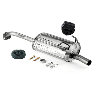 100% Stainless Steel Rear Exhaust Muffler for 2007-2011 Honda CR-V CRV3 | 409 Stainless Steel, Gasket + Bolt Kit + Exhaust Rubber Hanger, For 2007-2011 Honda CR-V 2.4L,Direct Fit,Bolt On OEM
