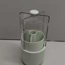 Toothbrush Holder with Cover 360 Rotating 4 Compartments Bathroom Toothpaste Electric Toothbrush Organizer, Light Green