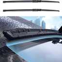 Windshield Wiper Blades, Premium All-Season Windshield Wiper Blades, Wiper Blades Easy Install & Durable Stable Quiet Universal Car Accessories for Most Car
