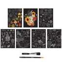 Brea Reese Fall Foraging Scratch Art Paper Pad - 14 Sheets & Tools