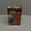 Ontel Handy Heater Turbo Wall Outlet Plug In Heater  Portable Indoor Ceramic Space Heater w/Adjustable Thermostat, 12-Hour Timer, Auto Shut Off, Quiet  Plug In Wall for Office, Bedroom, Camping