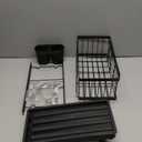 GSlife Narrow Dish Drying Rack - Expandable Small Dish Rack for Kitchen Counter, 2 Tier Adjustable Capacity Dish Drainer Rack for RV/ 1-2 People Families, 15.7''-20.7''L x 7" D x 12.6" H, Black