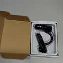 Nulaxy KM18 Bluetooth 5.4 Car Adapter with 1.44" Clear Display & Flexible Gooseneck - FM Radio Transmitter & Bluetooth Receiver for Hands-Free Calls, Wireless Music via BT/FM/AUX/TF, USB Car Charger (Black)