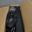 17.7 inches Synthetic Leather turfed Ottomans Cube with Legs, Metal-Framed Square Storage Ottoman Foot Rest Stool Holds 770 LB for Dorm Living Room Bedroom Black UASND63B