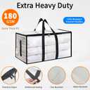 8 Pack-Extra Large Heavy Duty Moving Bags - Waterproof Storage Totes with Handles & Zippers, Foldable for College Dorm, Storage (Clear)
