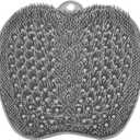 BESKAR XL Large Foot Scrubber Mat for Use in Shower - Shower Foot Cleaner to Eliminate Calluses Dead Skin, Foot Massager Mat for Men & Women to Soothe Achy Feet, Non Slip Suction Cups (Gray)
