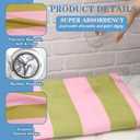 FYSUIMU 6Pcs Multicolored Stripe Oversized Beach Towels Absorbent Bath Pool Towels Turkish Style Towel for Summer Travel Swimming Bathroom Shower Supplies, 74 x 38 Inch