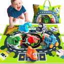 Big Cartoon Truck Car Toys for 1 Year Old Boy with Playmat/Storage Bag|Baby and Toddler Toys 12-18 Months & Age 1-2|1st Birthday Gift for 1 2 Year Old Boy