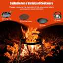 Campfire Tripod for Cooking, Outdoor Camp Fire Cooking Equipment for Dutch Oven Tripod, Portable and Foldable Fire Pit Stand, Heavy Duty Cooking Tripod