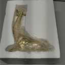 Decorative Giraffe Sculpture, Rose Gold Resin, 14.5 inch Height, Modern Nordic Art Decor Statue