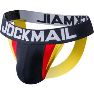 Mens Jockstrap Underwear Wide Belt Athletic Supporter Mens Thongs Sport Underwear Jock Strap (XXL)