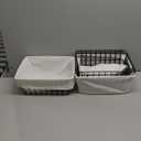 Wire Storage Baskets, 4 Pack Metal Household Organizer with 4 Pcs Fabric Liners, Refrigerator Bin with Handles, for Pantry, Shelf, Freezer, Kitchen Cabinet, Bathroom, Countertop, Closets (Black)