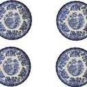 New Churchill Royal Wessex Tonquin Blue Chelsea 8" Salad Plate - Set of 4, Made in England