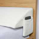 Vekkia Queen Bed Wedge Pillow for Headboard Gap/Mattress Gap Filler/Headboard Pillow/Bed Wedge Gap Filler,Stop Loosing Your Pillows (Queen(60"x10"x6"-Large), White)