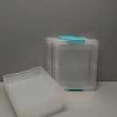 IRIS USA 6 Qt. Plastic Storage Bins Containers with Lids, 4 Pack, Small Sensory Bin, Craft Storage, Craft Organizers & Storage, Organizing Container for Home, Office & Art Supplies, Stackable, Clear