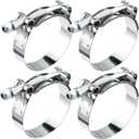 EVIL ENERGY 3.5 Inch T Bolt Hose Clamps,Stainless Steel 304 Turbo Intake Clamp,Working Range 86mm-94 mm for 3 1/2" Hose ID,Pipe Intercooler Clamp for Automotive,4PCS