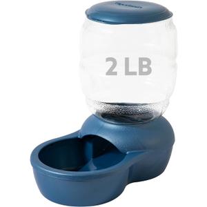 Petmate Replendish Gravity Feeder W/Microban, Pearl Peacock Blue, 2 LB, Made in USA