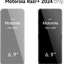 oakxco for Motorola Moto Razr Plus 2024/2025 Phone Case Liquid Silicone, Cute Thin Slim Soft Rubber Gel for Women Men, Smooth Matte Plain Color Girly Case with Camera Cover, Light Blue