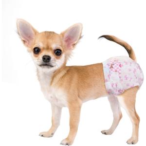Dono Disposable Dog Diapers Female, Super Absorbent Doggie Diaper, Rapid-Dry Gel Technology Puppy Diapers, Leak-Proof Fit for Cat Doggy in Heat, Excitable Urination, Incontinence, XX-Small