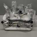 BRITULIF Adjustable Shower Chair with Arms & Back, Stable Heavy Duty 550lbs Safety Bathtub Seat with Non-Slip Feet, Rust-Resistant Aluminum Frame & Tool-Free Assembly for Elderly & Disabled (Standard, White)