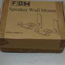 FDM Universal Speaker Wall Mount One Pair of Side Clamping Bookshelf Speaker Mount Bracket with Swivel and Tilt for Sound Speakers (White)