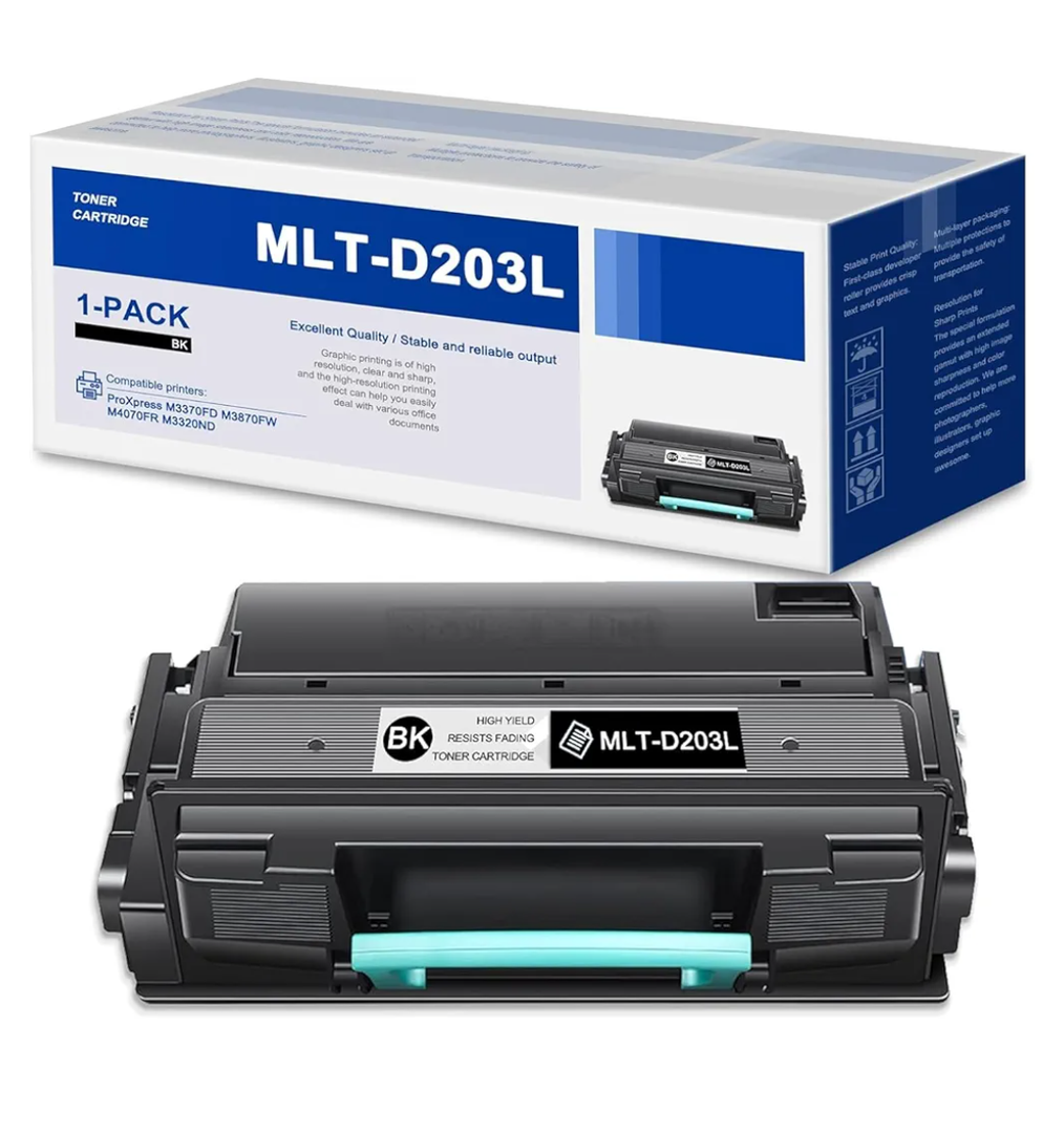 MLT-D203L D203L High Yield Black Toner Cartridge Replacement for Samsung MLT-D203L 203L Toner to use with ProXpress M3320ND M3820DW M4020ND M3870FW M4070FR M4072 Printer Toner (1 Pack)