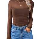 Avidlove Women Long Sleeve Bodysuit Turtle Neck Shapewear Body Suits Mesh One Piece Leotard Shirt Going Out Tops Fall Outfits.S