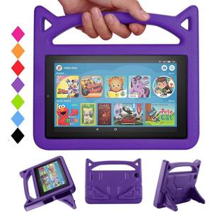 Kids Case for 7in Tablet(Only Fit 9th/7th/5th Gen, 2019/2017/2015 Release) Incompatible with Nokia Sony Tablet-SHERBORN Lightweight Shockproof Case with Stand Handle for 7 Inch Tablet-Blue
