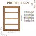 Vintage Wooden Spice Rack for 24 Jars Gold Ornate Frame Village Style Hanging Spice Shelf Wall Mounting Kitchen Storage Display Shelf Holiday Decorative Kitchen Decoration