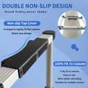 JADDUO Telescoping Ladder, 22.9 FT, Rectangular, Heavy Duty, Silver