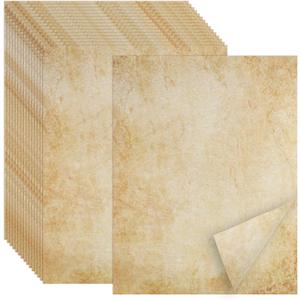 Joyberg 70PCS Vintage Paper 8.5 x 11 in Parchment paper for Writing Letter writing Paper, Decorative Printer Paper for Invitation, Letter, Resume, Award, Diploma, Art, Craft, Certificate Antique