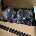 Dynaming 4 Pack Solar Hanging Lights Outdoor, Solar Powered Garden Decorative Lanterns with 4 x 38 Inch Shepherd Hooks, Waterproof Landscape Lighting for Lawn Patio Yard Pathway Driveway, Warm White