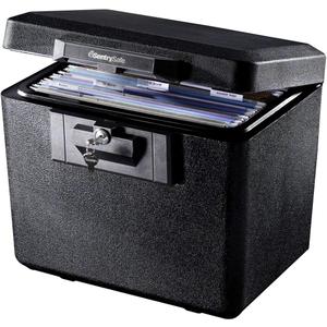 SentrySafe Black Fireproof Document Box with Key Lock, Safe Secures Files and Documents for Home or Office, 0.61 Cubic Feet, 13.6 x 15.3 x 12.1 inches, 1170