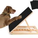 Dog Nail Scratch Pad with Sandpaper Filing Replacement Sandpapers Included and Non-Slip Pad, Scratch Board Trimming Tool Alternative to Dog Nail Clippers and Grinders (Without Treat Box)