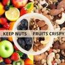 4 Pack Overnight Oats Containers with Lids and Handles, Folding Spoons & Divided Compartments for Fruit & Nuts, 16oz Glass Mason Jars for Oatmeal Yogurt Container with lids (Cream/Blue/Gray/Pink)