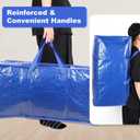 Blue Moving Bags - 20 Pack Extra Large Heavy Duty Storage Bags With Zipper & Reinforce Handles | 29x14x13 Inch Moving Tote Bags Bulk For Clothing, Shoes, Travel