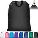 Extra Large Laundry Bag With Handles, Heavy Duty, Travel Laundry Bag for Dirty Clothes, 28" x 40" (Black)