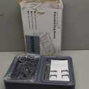 UPSKY 3-in-1 Elevated Dog Bowls Slow Feeder, Adjustable Stand, Stainless Steel Food & No Spill Pet Water Bowl for Small Medium Dogs, Blue