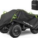 Neverland ATV Cover, Waterproof Heavy Duty 4 Wheeler Cover with Buckle, Dustproof Anti UV Windproof All Weather Outdoor Storage Quad Cover for Polaris Sportsman Yamaha Honda Coleman (Green & Black)