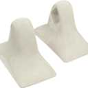 2 Pcs Beige Porcelain Bathroom Towel Bar Set Bracket Mid Century Modern Towel Bar Rod Rack Ceramic Tile Retro Towel Holder for Vintage Style Bathroom Accessories