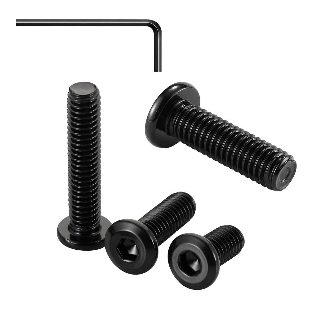 M6x35mm 30Pcs Flat Head Hex Socket Cap Screws Bolts,Furniture Screws,Carbon Steel,Full Thread, Black Oxide by Socell (with Hex Spanner)