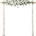 Ling's moment Wedding Arch Flowers - 6.5FT Floral Garland for Ceremony Arbor Backdrop Decoration - Artificial Rose Floral Swag for Sweetheart Table Birthday Party, Baby Shower, White Green