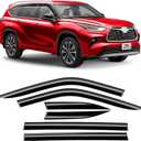 Voron Glass Tape-on Extra Durable Rain Guards for Toyota Highlander 2020-2025, Window Deflectors, Vent Window Visors, 6 Pieces - 100870