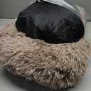 PetJett Calming Dog Beds for Small Dogs 23" Donut Dog Beds, Anti-Slip & Washable Puppy Bed - Fluffy Plush Faux Fur Pet Bed, Anti-Anxiety Premium Comfort Round Pillow, Fits Dogs up to 25 lbs Beige