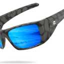 suoso Polarized Sports Sunglasses for Men, UV400 Wrap Around TR90 Frame | Ideal for Fishing, Driving, Cycling, Running, Golf; Wide Temples; Polarized Lenses Reduce Glare; Scratch Resistant; Anti-Slip