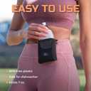 Running Buddy Running Water Bottle Pouch - 4" x 4" Black, 7 oz - Magnetic Water Bottle Holder for Running & Walking - No-Bounce Hydration Pack