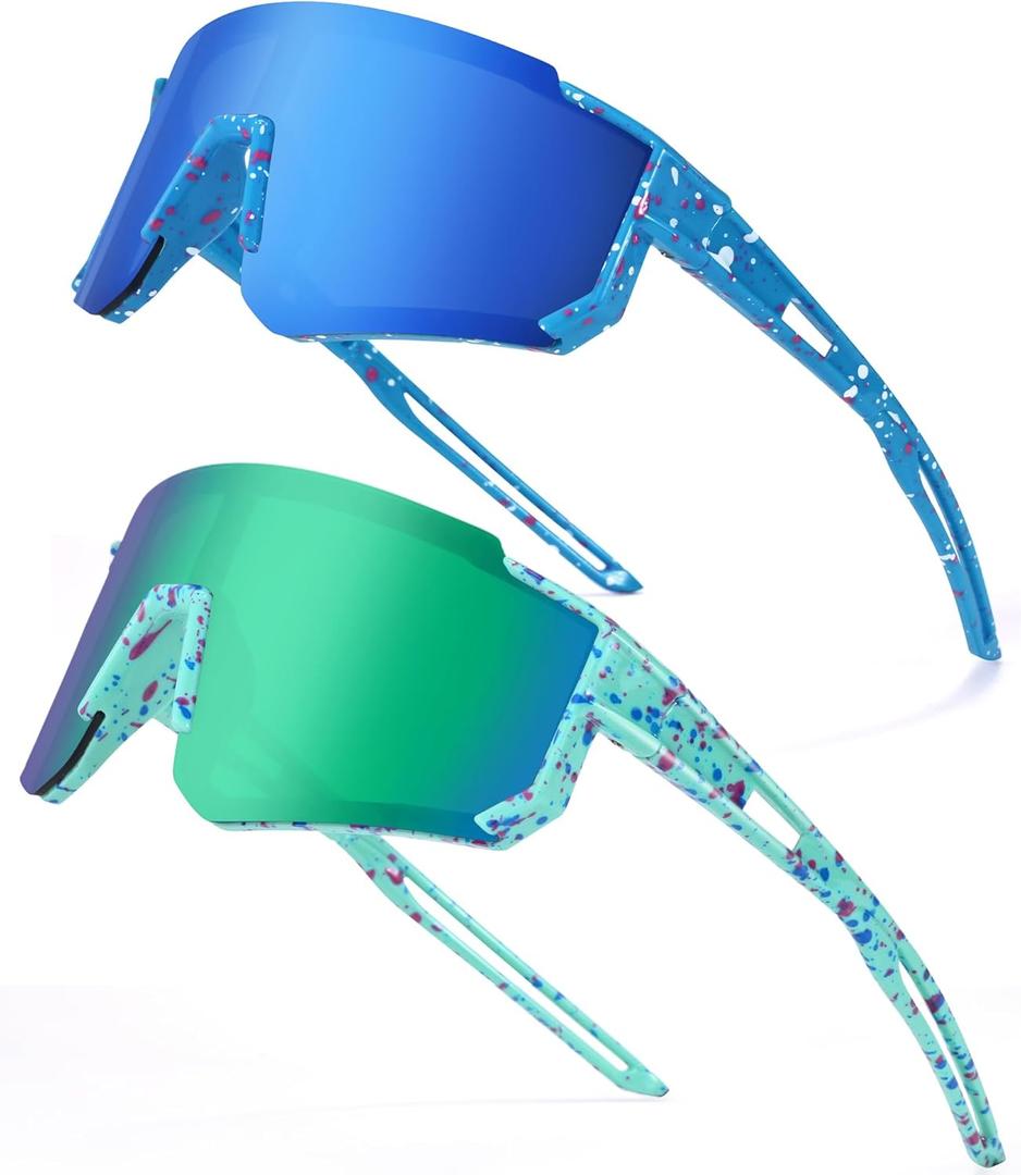 Kids Baseball Sunglasses - Youth Baseball Sunglasses for Boys Girls - Sports Softball Shades Age 4-10